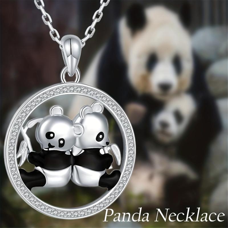 Creative Panda Pendant Necklace Animal Jewelry Panda Necklace Gift