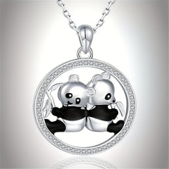 Creative Panda Pendant Necklace Animal Jewelry Panda Necklace Gift