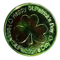 10Pcs St Patrick's Party Decoration Coin Irish Clover Toy Gift