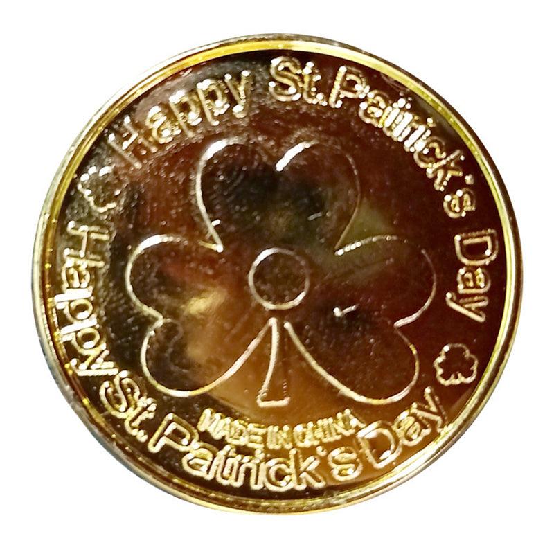 10Pcs St Patrick's Party Decoration Coin Irish Clover Toy Gift