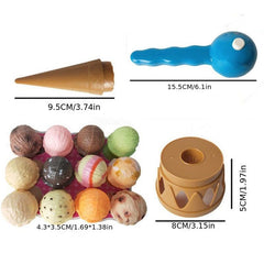 Kids Ice Cream Stack Up Pretend Play Toy