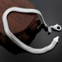 Men's Flat Snake Bone Bracelet Christmas Thanksgiving Gift