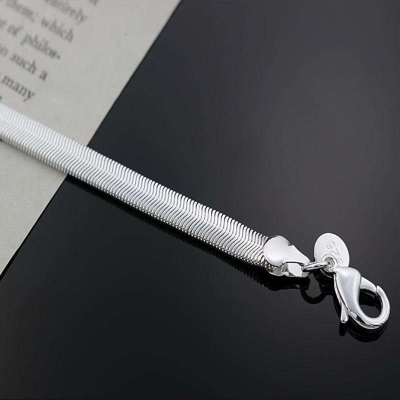 Men's Flat Snake Bone Bracelet Christmas Thanksgiving Gift