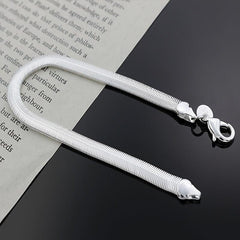 Men's Flat Snake Bone Bracelet Christmas Thanksgiving Gift