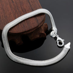 Men's Flat Snake Bone Bracelet Christmas Thanksgiving Gift