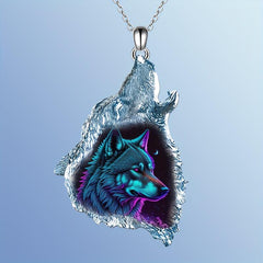 Creative Wolf Pendant Necklace Party Jewelry Gift