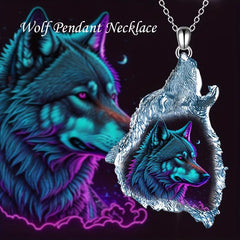Creative Wolf Pendant Necklace Party Jewelry Gift