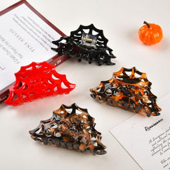 Vintage Halloween Hair Clip Spider Web Bat Hairpin Party Headwear