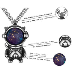 Space Astronaut Pendant Star Necklace