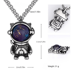 Space Astronaut Pendant Star Necklace