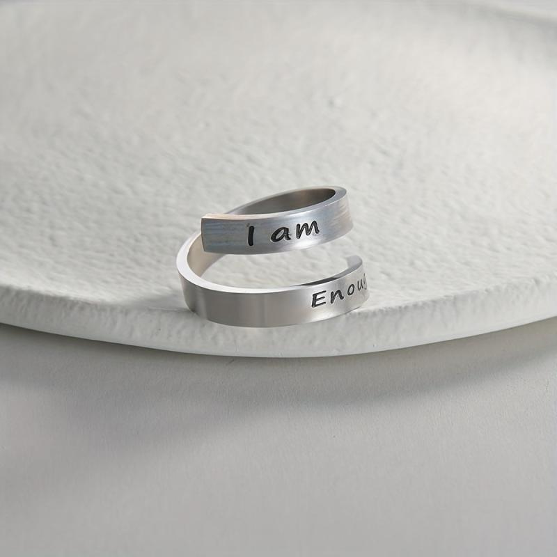 Adjustable I Am Enough Mood Ring