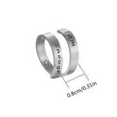 Adjustable I Am Enough Mood Ring