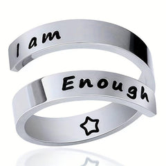 Adjustable I Am Enough Mood Ring