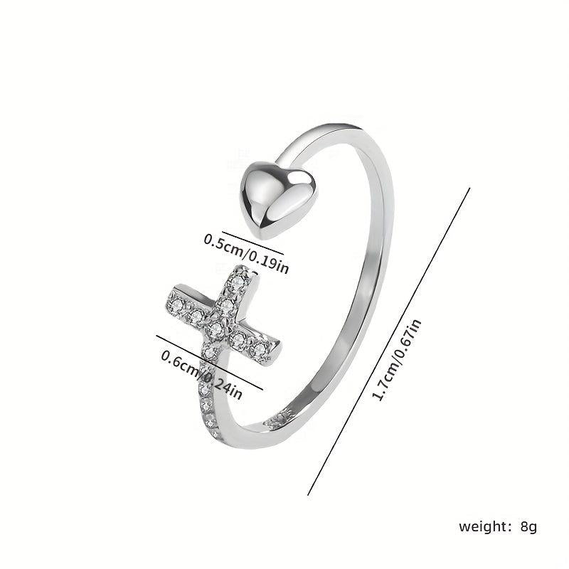 Love Hot Cross Ring Micro Inlaid for Women