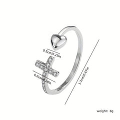 Love Hot Cross Ring Micro Inlaid for Women