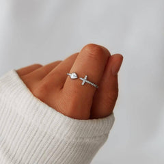 Love Hot Cross Ring Micro Inlaid for Women