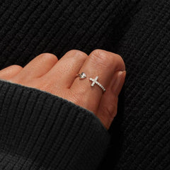 Love Hot Cross Ring Micro Inlaid for Women
