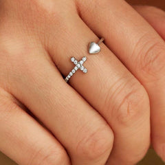 Love Hot Cross Ring Micro Inlaid for Women