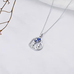 Fox Crystal Love Balloon Necklace Mother Child Jewelry Gift