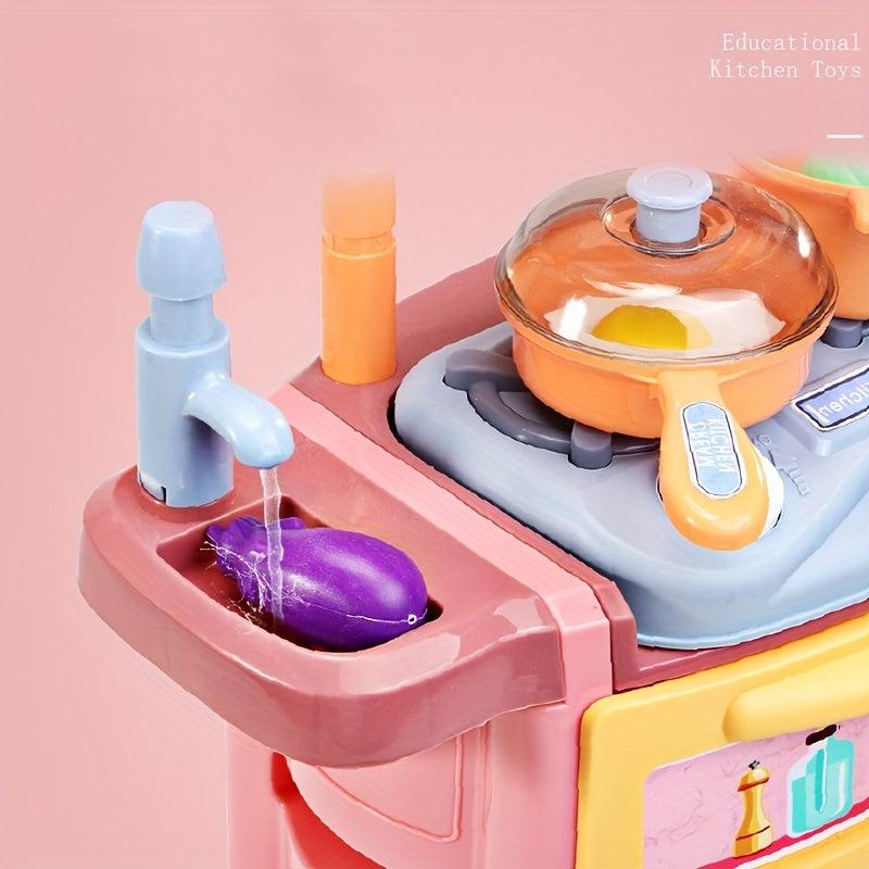 Girl Toy Kitchen Set Cooking Utensils Model Combination Cooking Tools