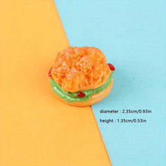 3pcs Resin Bear Burger Mini Toys Play House Toys