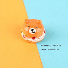 3pcs Resin Bear Burger Mini Toys Play House Toys