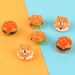 3pcs Resin Bear Burger Mini Toys Play House Toys