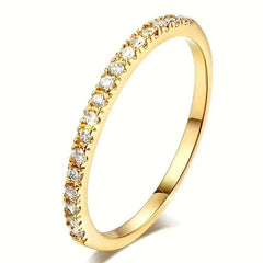 Thin Row Artificial Diamond Ring Women's Engagement Ring Christmas Ring