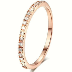 Thin Row Artificial Diamond Ring Women's Engagement Ring Christmas Ring