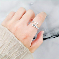 Blessed Cross Adjustable Ring Silvery Golden