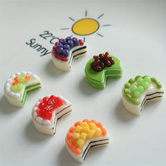 Simulated Food and Game Fruit Cake for DIY Phone Case Hole Shoes Refrigerator