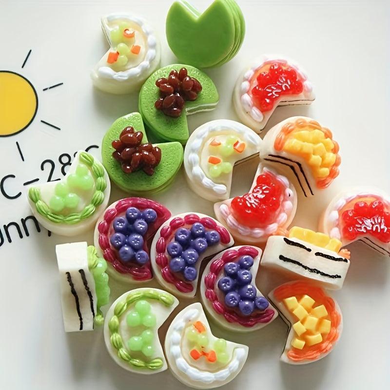 Simulated Food and Game Fruit Cake for DIY Phone Case Hole Shoes Refrigerator
