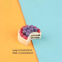 Simulated Food and Game Fruit Cake for DIY Phone Case Hole Shoes Refrigerator