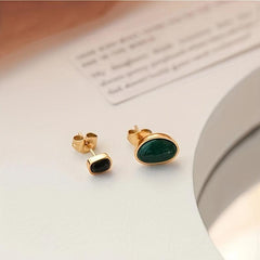 Green & Agate Earrings Necklace Set for Women
