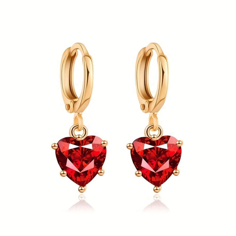 Classic Heart Necklace Earrings Set for Party Wedding Birthday Jewelry