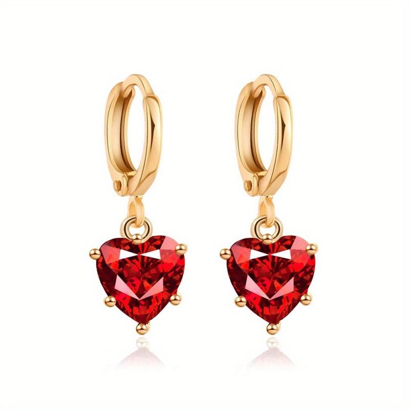 Classic Heart Necklace Earrings Set for Party Wedding Birthday Jewelry