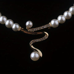 Rhinestone Bridal Jewelry Set: Necklace & Earrings
