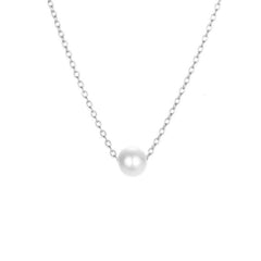 Faux Pearl Pendant Necklace Chain For Women