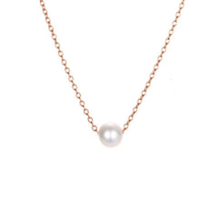 Faux Pearl Pendant Necklace Chain For Women