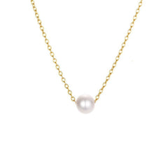 Faux Pearl Pendant Necklace Chain For Women