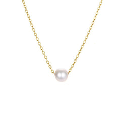 Faux Pearl Pendant Necklace Chain For Women