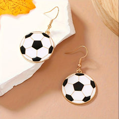 Creative Football Earrings Jewelry Vintage Style
