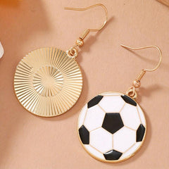 Creative Football Earrings Jewelry Vintage Style