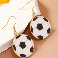 Creative Football Earrings Jewelry Vintage Style