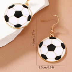 Creative Football Earrings Jewelry Vintage Style