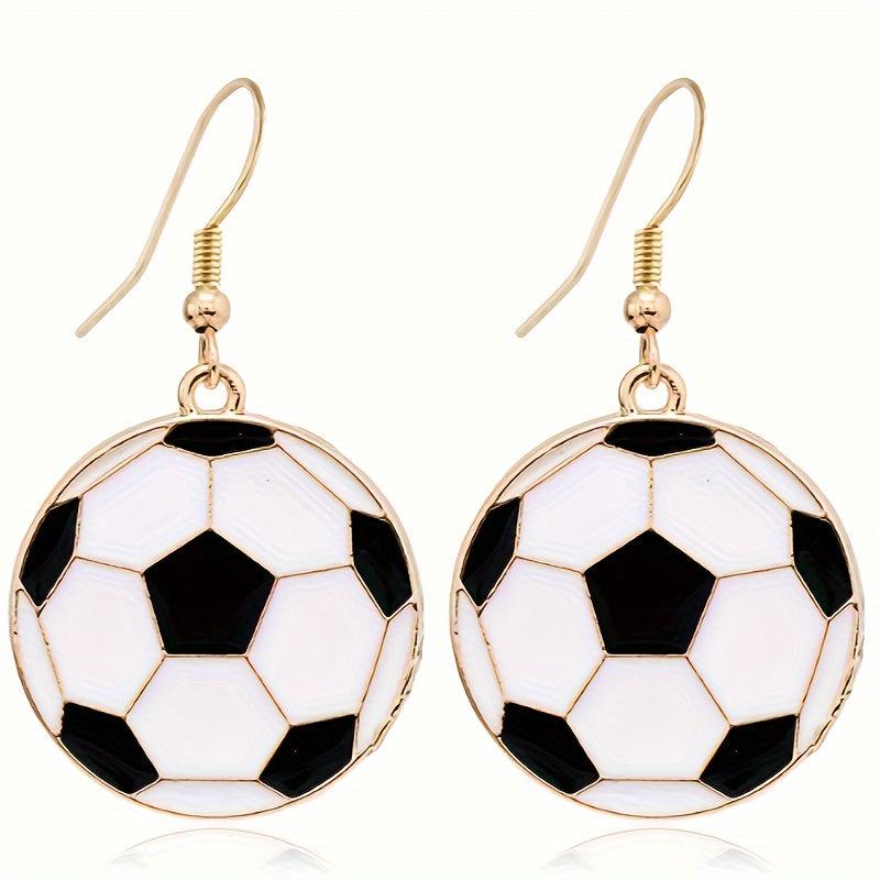 Creative Football Earrings Jewelry Vintage Style