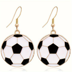 Creative Football Earrings Jewelry Vintage Style