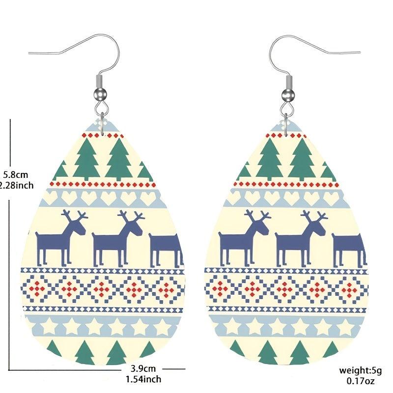 Deer Dangle Earrings Girl Jewelry Women Accessories Christmas Halloween Gift