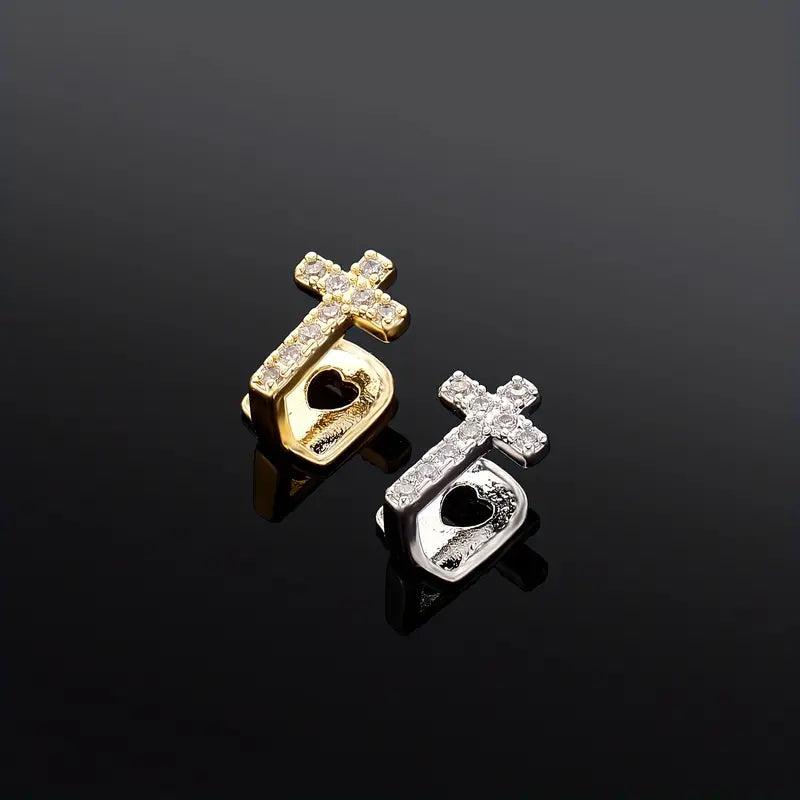 Sparkling CZ Single Grillz Women Iced Out Teeth Accessory