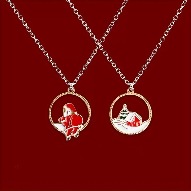 Christmas Necklace Men's And Women's Hip hop Versatile Gift Pendant
